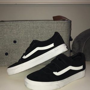 Black Velcro Vans